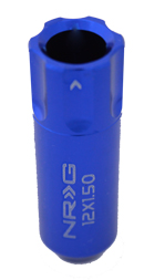 NRG 400 Series M12 x 1.5 Extended Lug Nut Lock Set 4 pc Blue