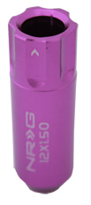 NRG 400 Series M12 x 1.5 Extended Lug Nut Lock Set 4 pc Purple 