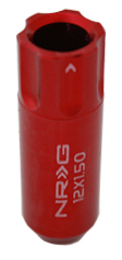 NRG 400 Series M12 x 1.5 Extended Lug Nut Lock Set 4 pc Red 