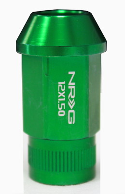 NRG 100 Series M12 x 1.5 Lug Nut Set 4 pc Green 