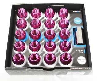 NRG 100 Series M12 x 1.5 Lug Nut Set 21 pc Purple 