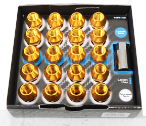 NRG 100 Series M12 x 1.5 Lug Nut Set 21 pc Rose Gold 