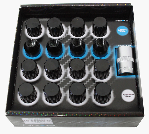 NRG 500 Series M12 x 1.5 12pt Lug Nut Set 17 pc Matte Black T7075