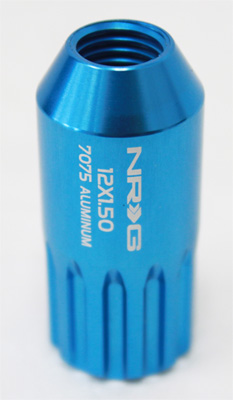 NRG 500 Series M12 x 1.5 12pt Lug Nut Set 21 pc Blue T7075