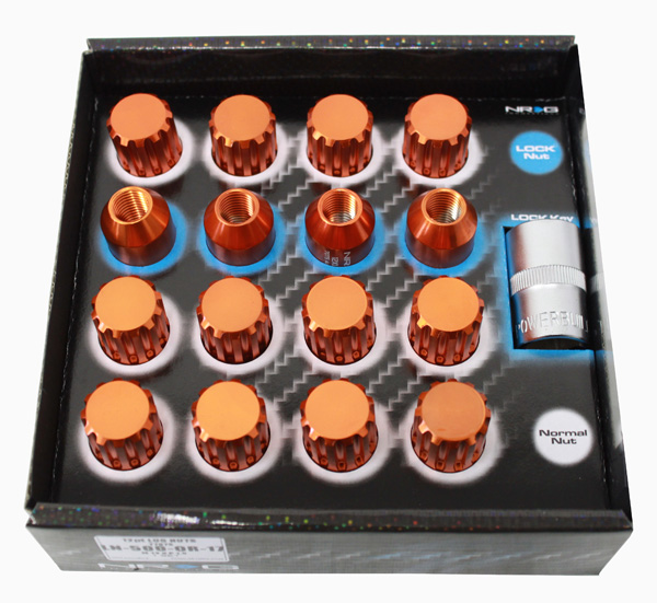 NRG 500 Series M12 x 1.5 12pt Lug Nut Set 17 pc Rose Gold T7075