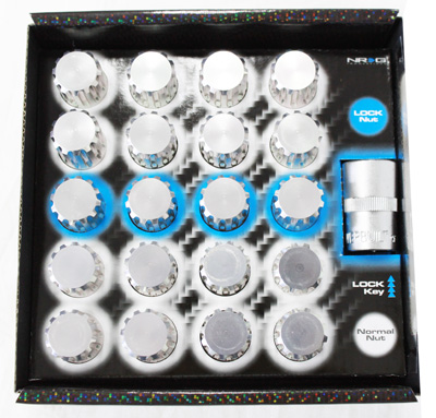 NRG 500 Series M12 x 1.5 12pt Lug Nut Set 21 pc Silver T7075