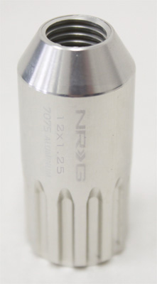 NRG 500 Series M12 x 1.25 12pt Lug Nut Set 17 pc Silver T7075