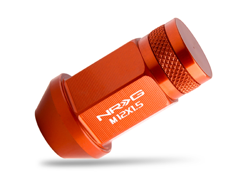 NRG 100 Series M12 x 1.5 Lug Nut Set 4 pc Orange Closed End