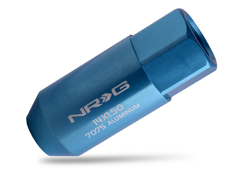 NRG 472 Series M14X1.5 Extended Lug Nut set 4 pc - T7075 - Blue