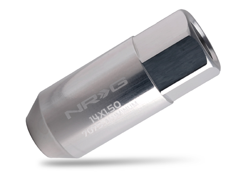 NRG 472 Series M14X1.5 Extended Lug Nut set 4 pc - T7075 - Silver