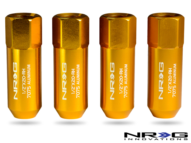 NRG 474 Series 1/2" Extended Lug Nut set 4 pc - T7075 - Rose Gold