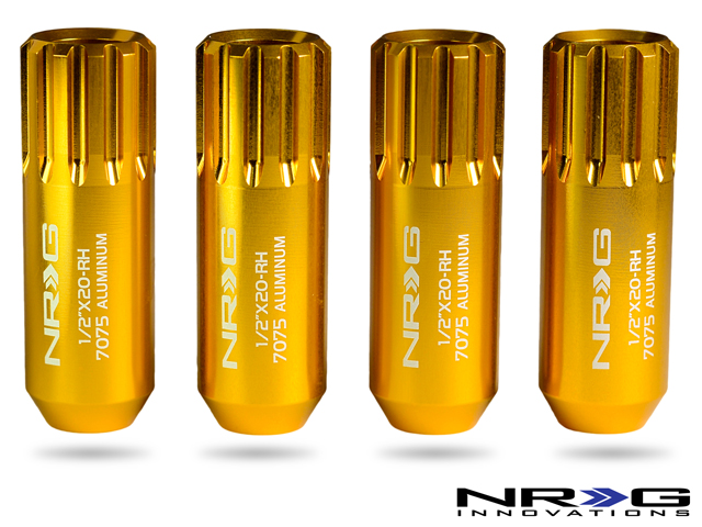 NRG 474 Series 1/2" Extended Lug Nut set 4  pc. - T7075 - Rose Gold - Uses LN-K400