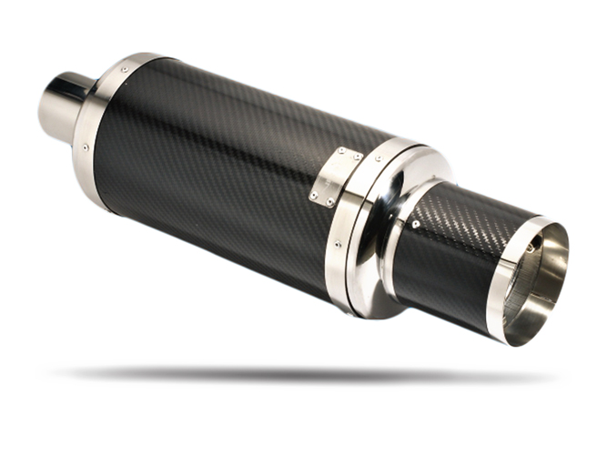 NRG  Muffler Black Carbon / Carbon tip 3.0"