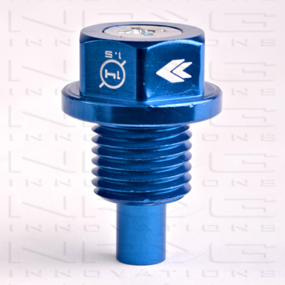 NRG Magnetic Oil Drain Plug Blue - M14x1.5 Acura,Dodge,Ford,Honda,Hyundai,Isuzu,Jeep, Kia,Mazda,Mitsubishi