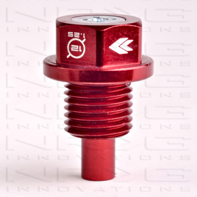 NRG Magnetic Oil Drain Plug Red - M12x1.25 Infiniti,Lexus,Nissan,Toyota