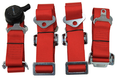 NRG  6 Pt 3inch Seat Belt Harness / Cam Lock- Red