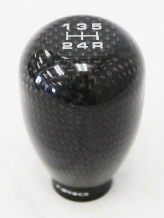 NRG Shift Knob 42mm - 5 Speed Black Carbon Fiber Heavy Weight Universal - (480g / 1.1lbs)