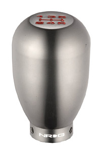 NRG Shift Knob 42mm - 5 Speed Black Nickel Aluminum Heavy Weight for Honda - (480g / 1.1lbs)