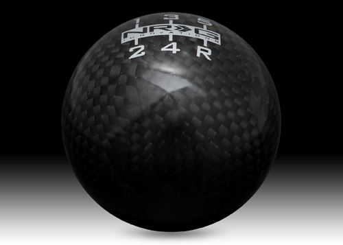 NRG Shift Knob Ball Style Black Carbon Fiber - Heavy Weight - Universal - (480g / 1.1lbs)