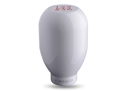 NRG Shift Knob 42mm - 5 Speed - White - Heavy Weight - Universal fit