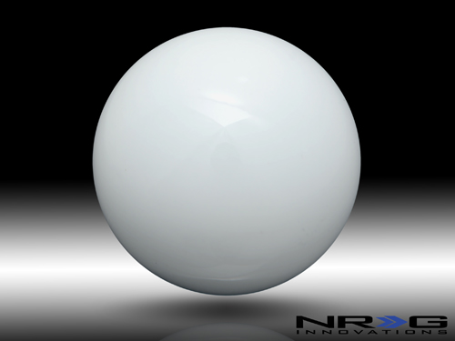 NRG Shift Knob Ball Style Solid White Heavy Weight Universal 1.1LBS/480g