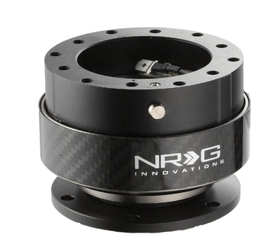 NRG  Quick Release Kit Gen 2.0 - Black Body/Black Carbon Fiber Ring