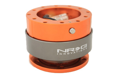 NRG  Quick Release Kit Gen 2.0 - Orange Body/Titanium Chrome Ring