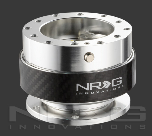 NRG  Quick Release Gen 2.0 (Silver Body w/ Silver Carbon Fiber Ring)
