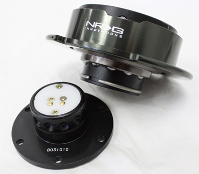 NRG  Quick Release Kit Gen 2.5 - Black/Black Chrome Ring 2.5