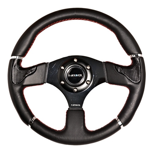 NRG  350mm Sport Leather Steering Wheel with trim
