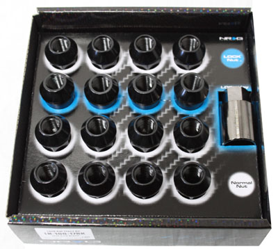 NRG 100 Series M12 x 1.5 Lug Nut Set 17 pc Black