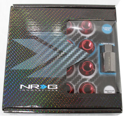 NRG 100 Series M12 x 1.5 Lug Nut Set 17 pc Red 