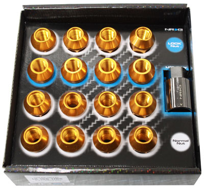 NRG 100 Series M12 x 1.5 Lug Nut Set 17 pc Rose Gold 