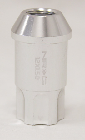 NRG 100 Series M12 x 1.5 Lug Nut Set 4 pc Silver 