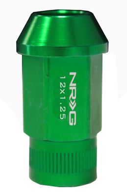 NRG 100 Series M12 x 1.25 Lug Nut Set 4 pc Green 
