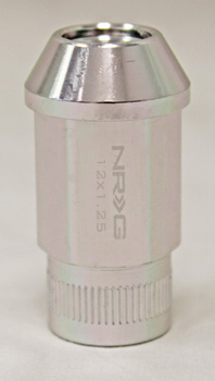NRG 100 Series M12 x 1.25 Lug Nut Set 4 pc Silver 