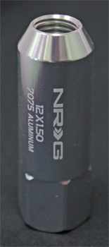 NRG 400 Series M12 x 1.5 Extended Lug Nut Set 4 pcSilver T7075