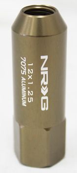 NRG 400 Series M12 x 1.25 Extended Lug Nut Set 4 pcTitanium T7075