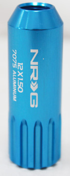 NRG 470 Series M12 x 1.5 Extended Lug Nut Lock Set 4 pc. Blue T7075