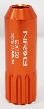 NRG 470 Series M12 x 1.5 Extended Lug Nut Set 4 pc Orange T7075