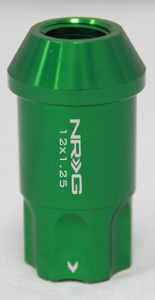 NRG 100 Series M12 x 1.25 Lug Nut Lock Set 4 pc Green 