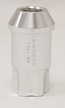 NRG 100 Series M12 x 1.25 Lug Nut Lock Set 4 pc Silver 