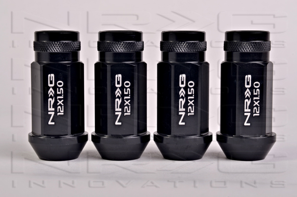 NRG 800 Series M12 x 1.5 Lug Nut Set 4 pc Black 