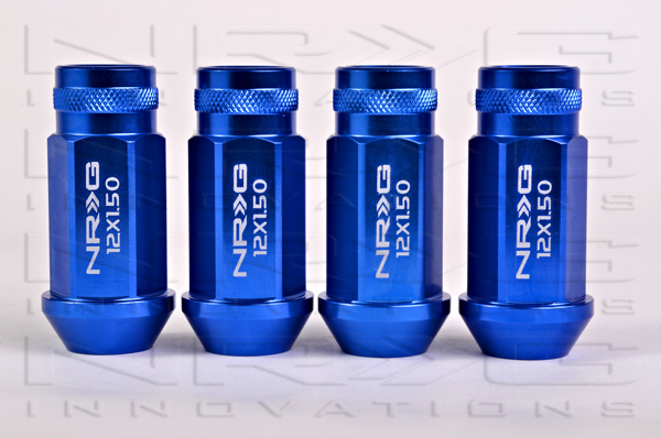 NRG 800 Series M12 x 1.5 Lug Nut Set 4 pc Blue 