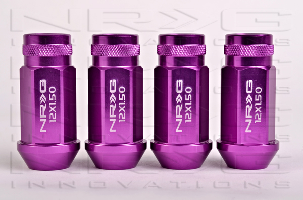 NRG 800 Series M12 x 1.5 Lug Nut Set 4 pc Purple  