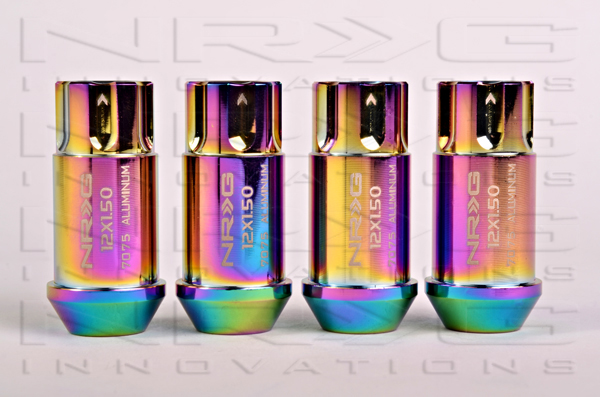NRG 800 Series M12 X 1.50 Neochrome 7075 Aluminum Pack of 4 pc Lock