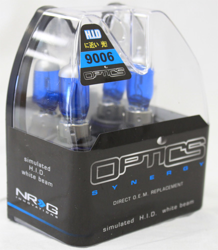 NRG Headlight Bulbs Xenon Super White 9006 - Optics 12V 55W (Pair)