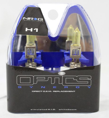 NRG Fog Light High Beam Bulbs Yellow H1 - Optics 12V 55w (Pair)