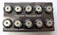 NRG  Fender Washer Kit, Set of 10, Black, Rivets for Metal