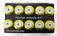 NRG  Fender Washer Kit, Set of 10, Light Green, Rivets for Metal